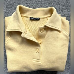 Zara Womens Polo Fleece - Butter Yellow